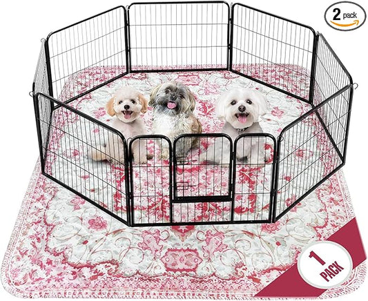 PUPIBOO Washable Pee Pads for Dogs and Cats - Super Absorbent Reusable Puppy Training Pads - 100% Waterproof, Leak-Proof & Non-Slip Whelping Pads for Pet Housebreaking
