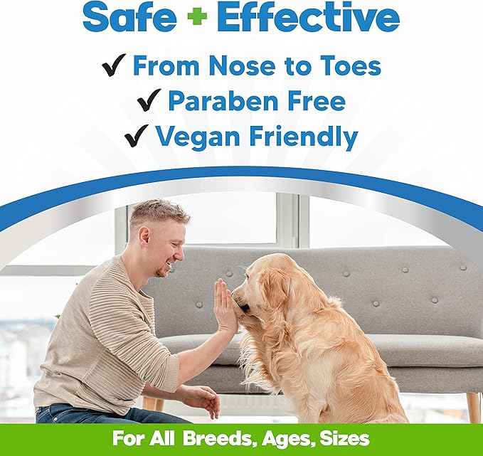 Lick Safe Dog Paw Pad Balm 1 Oz - Dog Nose Balm for Dry Nose - Safe Effective Paw Balm for Dogs to Fix Dry Cracked Paws - Dog Paw Protector from Heat, Sand, Snow - Easy to Use Paw Soother for Dogs