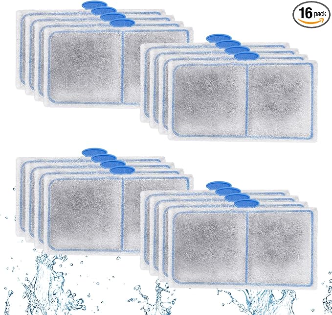 driamor 16 Pack Filter Cartridges Compatible with EF-S Element and BF5 BETTAFLO Filter, Thickened Fish Tank Replacement Filters Cartridge with Zeolite