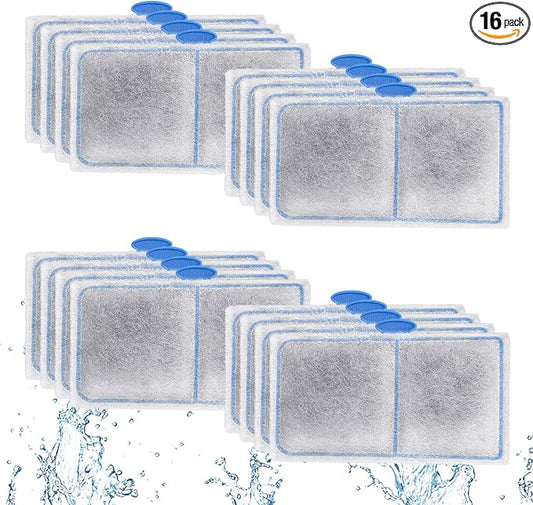 driamor 16 Pack Filter Cartridges Compatible with EF-S Element and BF5 BETTAFLO Filter, Thickened Fish Tank Replacement Filters Cartridge with Zeolite
