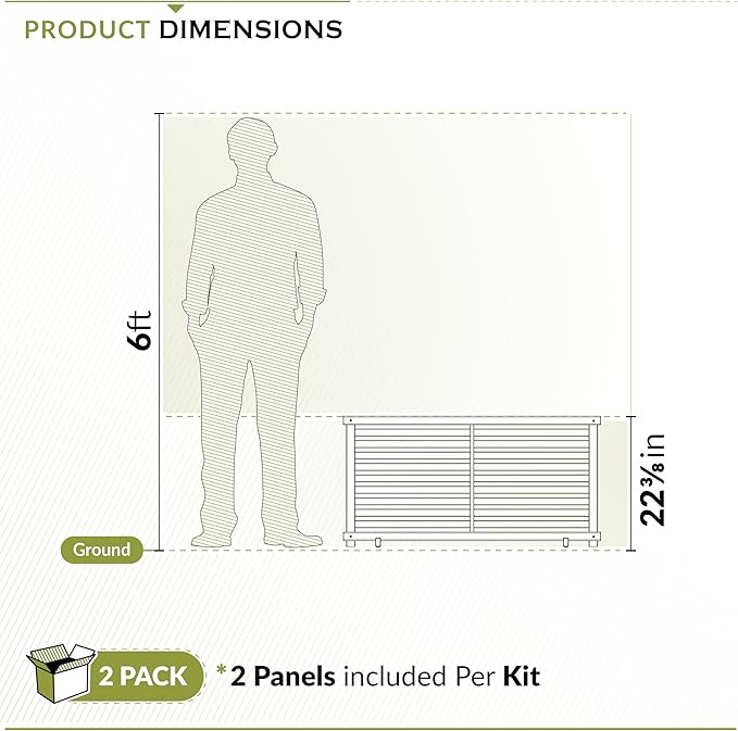 Zippity Outdoor Products ZP19072 1.9 H x 3.6 ft W WoodTek Vinyl Cedar Color Slatted Puppy Kit (2 Panels) Portable Fence