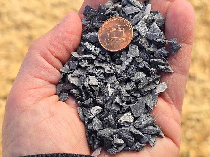 Natural Slate Stone Gravel 1/8 to 1/4 inch - USA Sourced and Packaged for Basing Models, Wargaming, Mosaic Stone Art, Crafts, Bonsai, Succulents, Miniature or Fairy Gardens, Aquariums (1lb)