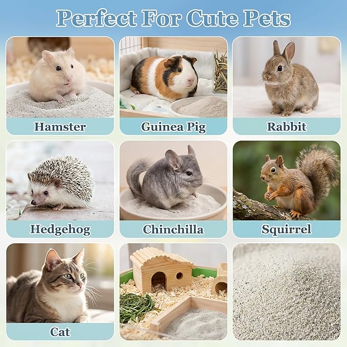 Sukh Hamster Desert Sand 14OZ - Hamster Bedding Coarse Play Sand for Reptile Gerbil Chinchilla Chicken Bird Guinea Pig Cage Accessories Fish Tank Odor Control Hides Dig Pee (Apple Scent)