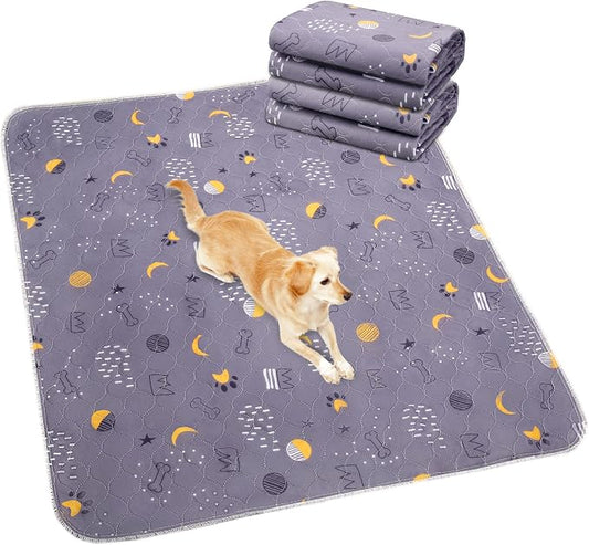 UPSKY Washable Pee Pads for Dogs 2 Pack 36” x 48” Reusable Puppy Pads Waterproof Pet Training Pads, Non-Slip Dog Mats Fast Absorbent Whelping Pads for Playpen, Potty, Crate, Bed