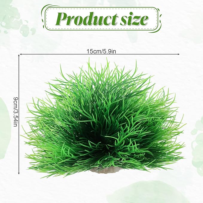 2 Pcs Aquarium Plants Decorations Fish Tank Decorations Artificial Fish Tank Plants Plastic Fishes Tanks Accessories Small Large Aquarium Decoration Plastic Artificial Plant(Light Green)