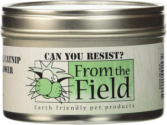 from The Field | Can You Resist Catnip Leaf & Flower | Fresh USA-Grown Premium Catnip in Resealable Tin Can | Natural Catnip for Cats & Kittens, Potent & Eco-Friendly | 1-Ounce