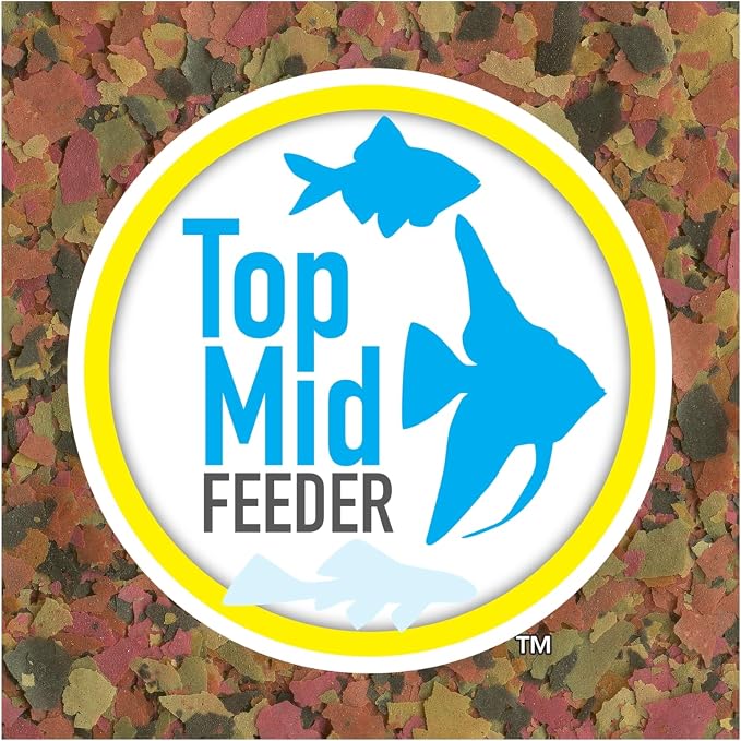 TetraMin Tropical Flakes Fish Food, 2.2 oz | Complete Daily Diet For Top-And-Mid Feeding Tropical Fish, Protein For Growth & Prebiotics for Digestion, Clear Water Formula