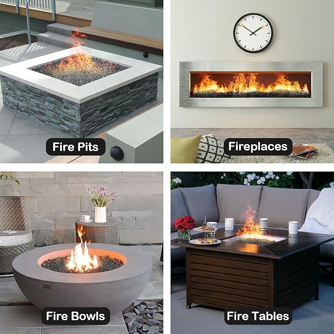 Stanbroil 10 Pounds Lava Rock Granules for Fireplaces, Fire Pits 0.4"-0.8" | Black Rock for Indoor or Outdoor Fire Bowls, Gas Log Sets
