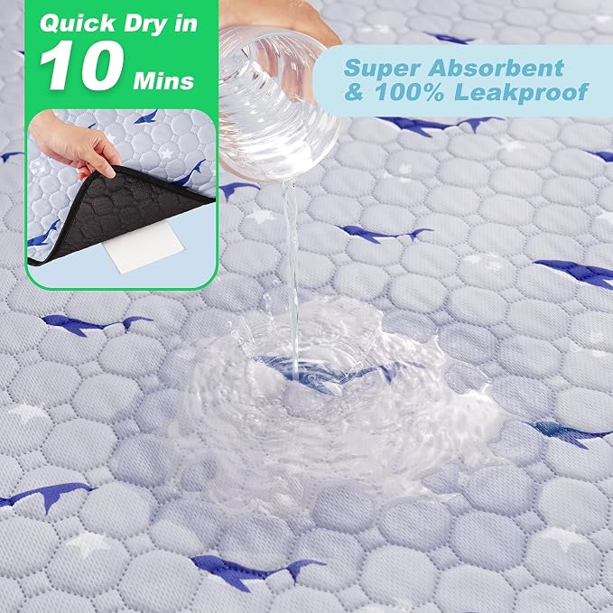 Washable Pee Pads for Dogs, 1 Pack Puppy Pads, Super Absorbent & Leakproof with Anti-Slip Bottom for Dog Training, Crates, Car, Pet Pee Pads, and Furniture Protection, 72"x72"