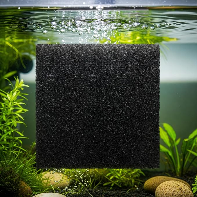 2 Pcs 10"x10"x2" Aquarium Bio Sponge Filter Pad Filter Media Foam Sponge Cut-to-Size Foam for Aquarium Fish Tank Pond