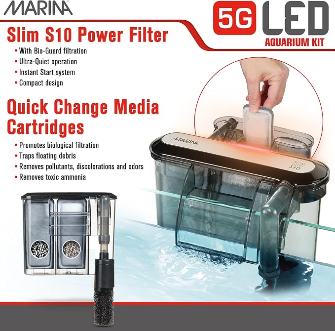 Marina 5 Gallon (19 L) LED Aquarium Kit | Ideal for Beginner Aquarists and New Fish-Keepers