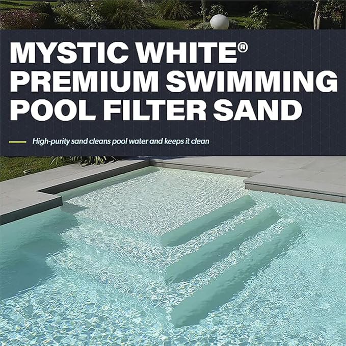 U.S. Silica 2 Pack Mystic White II Sand for Above Ground and Inground Pool Filter Pumps, 50 Lb - Accessories and Supplies for Swimming Pool System Cleaning and Maintenance