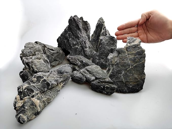 Voulosimi 44 lb Seiryu Rock Stone for Aquariums, Landscaping Model,Tank Decoration