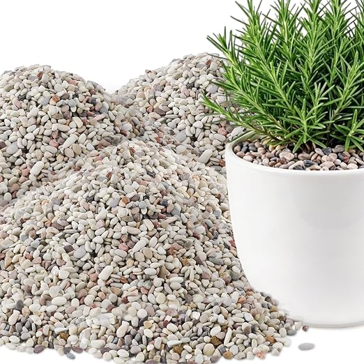 45lb Succulent and Cactus Gravel Pebbles, 1/5 Inch Mixed Color Natural Rocks for Fish Tank, Indoor Plants, Aquarium, Vases, Landscaping