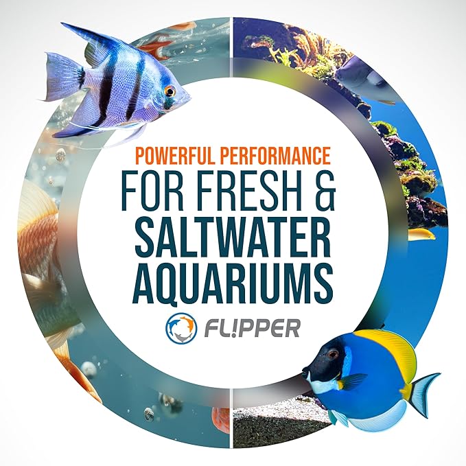 Flipper Edge 2-in-1 Scrubber Scraper Floating Magnetic Fish Tank Aquarium Cleaner with Dual Blades - Efficient Glass & Acrylic Aquarium Cleaning Tools (MAX)