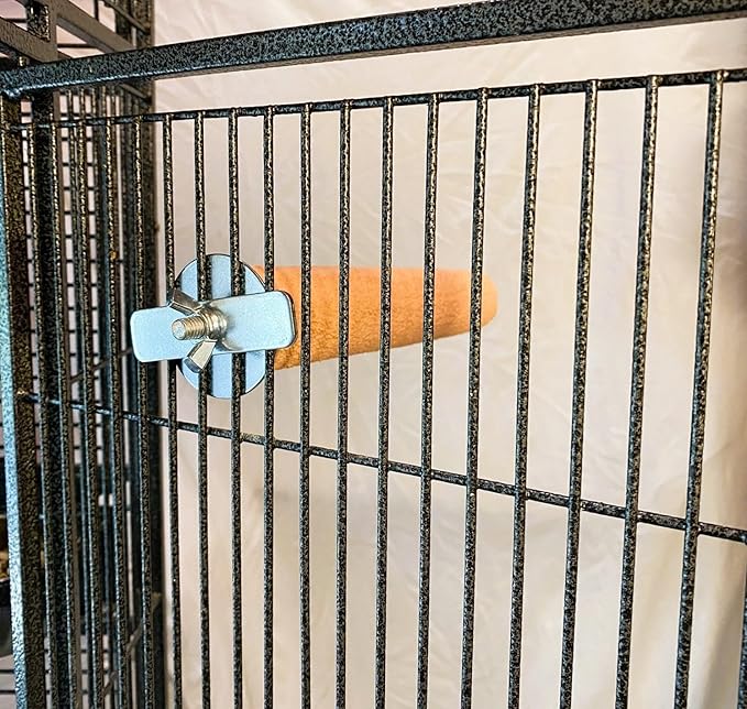 Polly's Pastels Nail Trimming & Beak Conditioning Safety Perch for Cockatiels, Cockatoos, Macaws, Parakeets, Budgies, Parrots and All Other Birds (Coral, Large-1 1/2" Dia. x 9" Long)