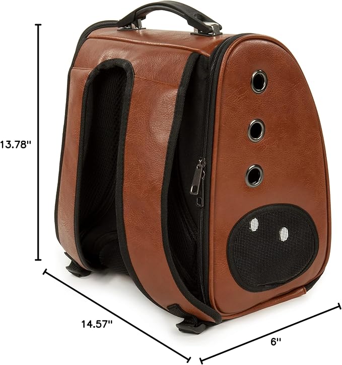 Sherpa Cat Travel Backpack with Bubble View, Airline Approved - Brown, One Size