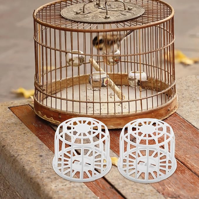 Abaodam 4pcs Plastic Bird Nest Boxes for Finch Breeding Canary Cage Bird Hut Cage Accessories Breeding Nesting Material Storage Baskets for Parrot Pet Supplies