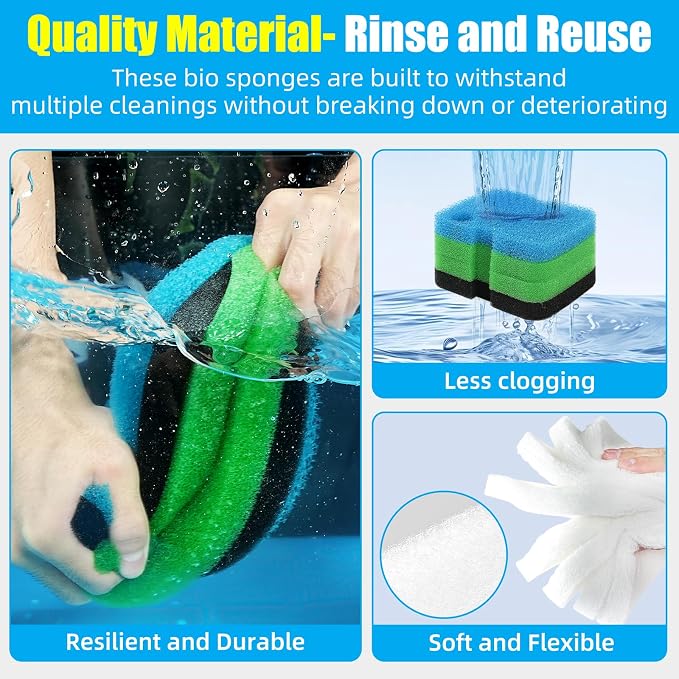 AQUANEAT Replacement Canister Filter Pads Compatible with Cascade 700/1000 CCF2UL/CCF3UL Generic Aquarium Floss Media