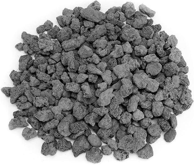 Stanbroil 10 Pounds Lava Rock Granules for Fireplaces, Fire Pits 0.4"-0.8" | Black Rock for Indoor or Outdoor Fire Bowls, Gas Log Sets