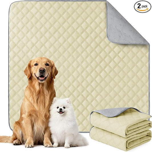 Eterish Reusable Washable Pee Pads for Dogs Large/Extra Large 36'' x 41'' 2 Pack, Absorbent Pet Puppy Dog Training Pads Non-Slip, Waterproof Whelping Potty Pads for Dogs Leak-Proof