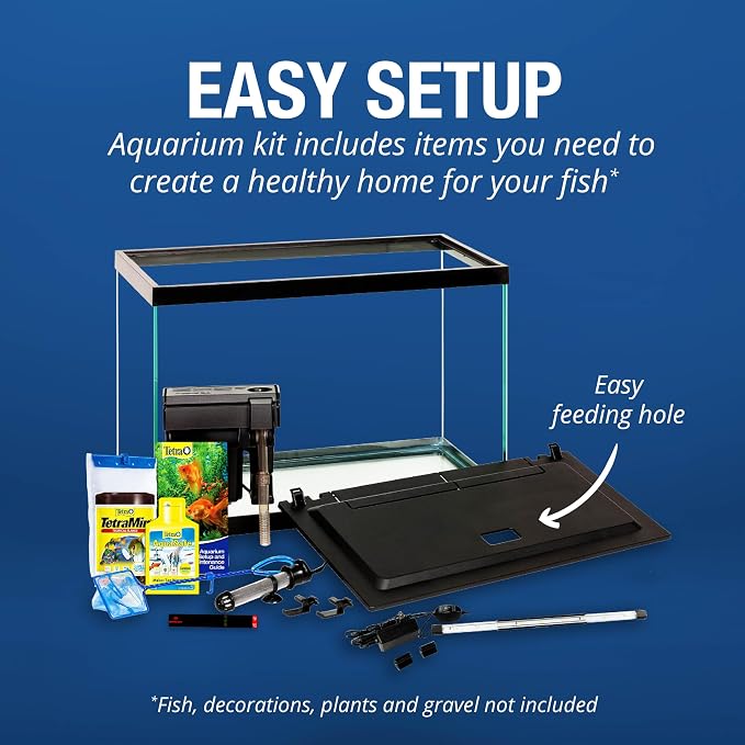 Tetra 20 Gallon Aquarium Kit LED Lighting, Filter & Heater