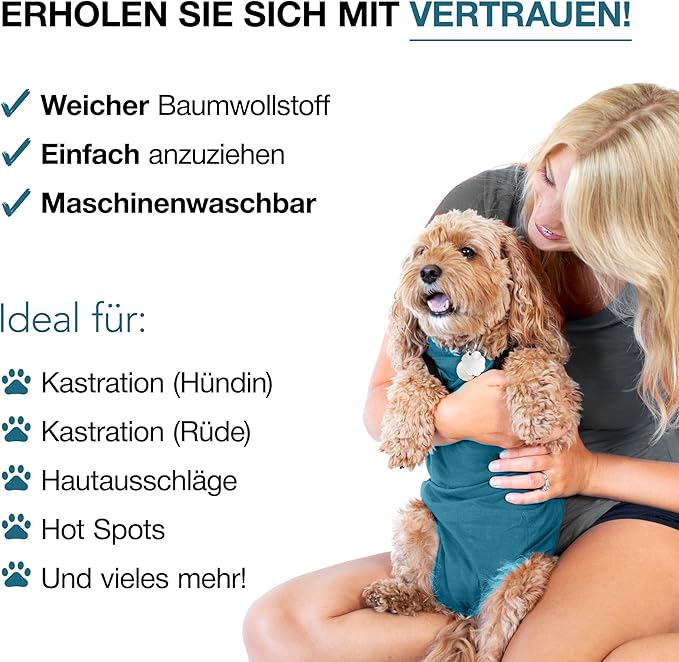 BellyGuard Dog Surgery Recovery Suit, Dog Onesie for Post-Op Care, Recovery Apparel for Female and Male, Surgical Body Cover for Canine Healing Support