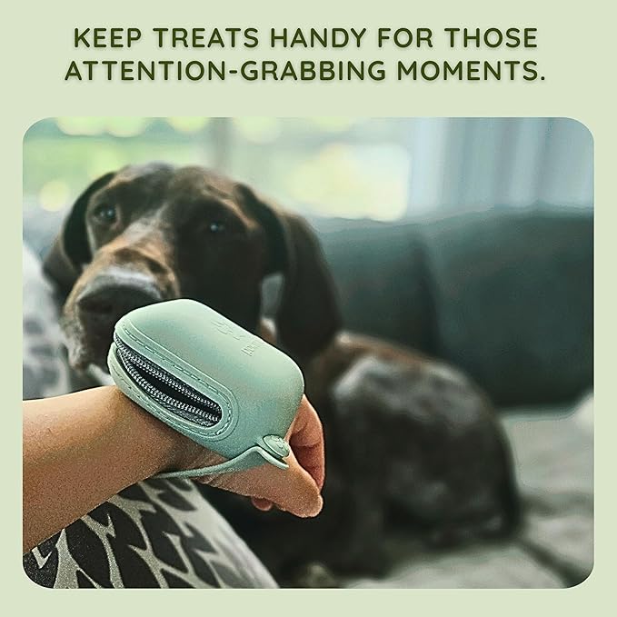 Pawtria Walk Duo Set: Dog Poop Bags (120) + Premium BPA Free Silicone Treat Case (3.25"H X 2.75"L), BPA-Free, Leak-Proof, Light, Durable, Supports Rescue Dogs (Treat Case + 120 Poo Bags)