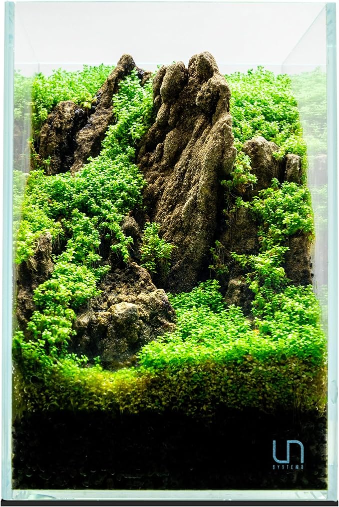UNS Ultra Clear Rimless Tank - 10.6GAL | 40.5L - 11.81x11.81x17.71 | 30x30x45 CM, 5mm Glass Thickness, Leveling Mat Included - Low Iron, High Clarity Fish Tank w/ 45° Mitered Edge - [30T]