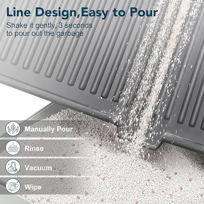 UPSKY Cat Litter Mat, Large Kitty Litter Trapping Mat Soft on Kitty Paws, Litter Box Mat Keep Floor Clean, 31" x 24" Waterproof and Washable Trapping Mats Catcher Pad for Scatter Control