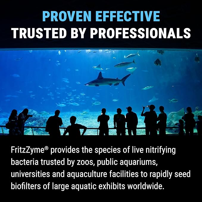 Fritz Aquatics FritzZyme 7 Live Nitrifying Bacteria Naturally Removes Amonia & Nitrite for Freshwater Fish (32-Ounce | 2-Pack)