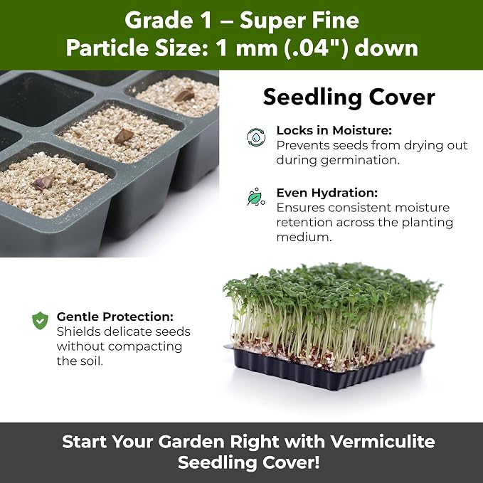 Organic Superfine Vermiculite for Indoor Gardening Plants and Mushrooms – Enhances Soil Aeration, Seed Germination, Rooting Cuttings – Small Packages and Bulk (Vermiculite Grade 1 - Superfine, 20 qts)