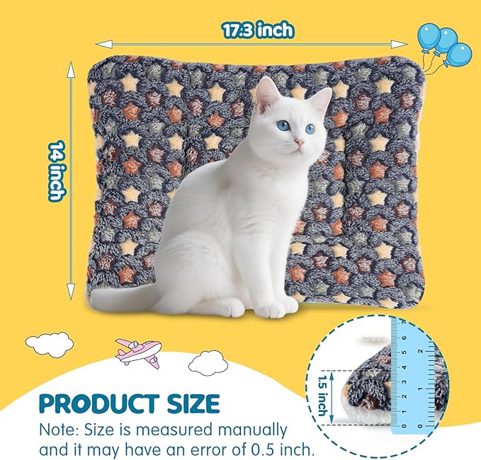 2 Pack Bunny Bed - 14 x 17.3 Inch Rabbit Pee Pads Bedding - Washable and Thickness Upgrade (Dark Blue,XL)
