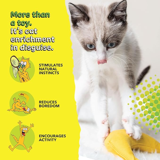 Yeowww! Catnip Toy, Yellow Banana