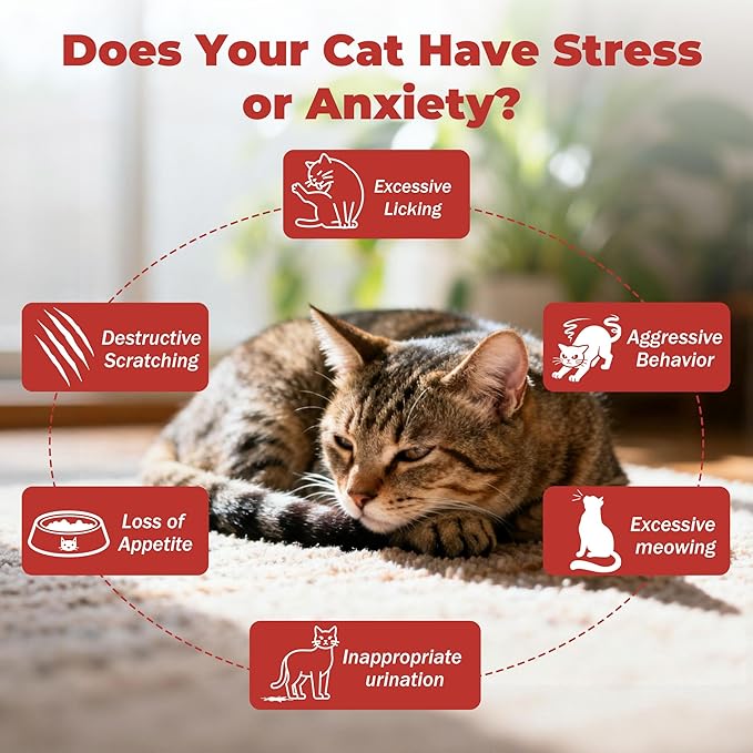 Cat Calming Treats – Natural Stress, Anxiety & Shock Relief for Cats – Featuring L-Theanine, L-Tryptophan & Catnip – 100% Veterinarian Formulated, 30 Likable Gel Tubes for Quick Calm & Relaxation