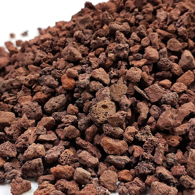 FANTIAN 5 lbs Red Lava Rock for Plants, 1/4 Inch Crush Volcanic Rocks | Natural Pumice Gravel, Succulent Cactus Soil Potting Mix, Soil Drainage, Fire Pits,Outdoor Garden,Safe for Aquarium