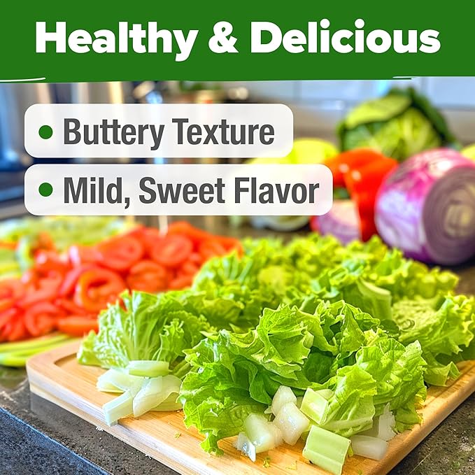 HOME GROWN Buttercrunch Lettuce Seeds 3950+ Bulk Pack Heirloom Non-GMO, High Germination, Bibb Lettuce for Planting, Indoor Outdoor Hydroponic Garden, Heat Tolerant,Year-Round Harvest (Lactuca sativa)