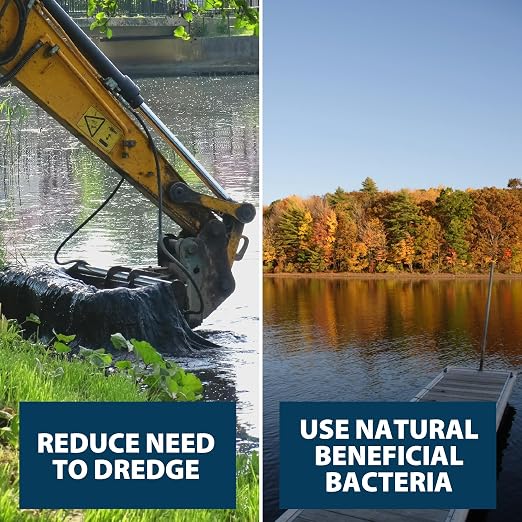 Airmax MuckAway Bacteria Enzyme Tablets for Ponds & Lakes, 16 Scoops | Natural beneficial bacteria muck, sludge & noxious odor solution for cleaner beaches & shorelines; fish, pet & wildlife safe