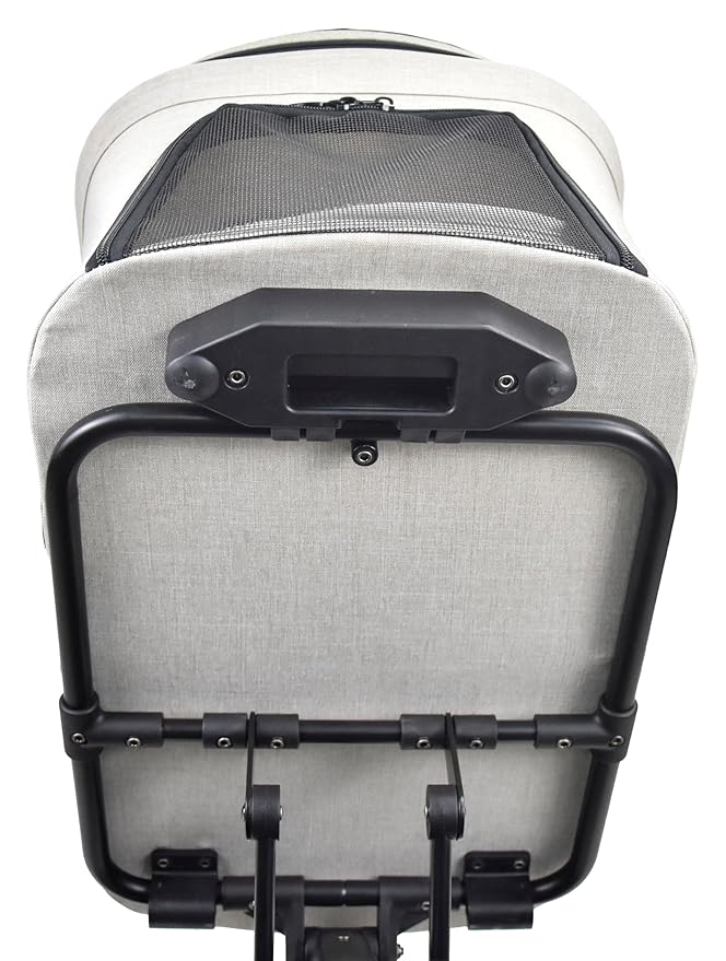 ROODO 2026 Upgraded Version 3 in 1 Dog Cat Stroller with Detachable Carrier Lightweight Folding Portable All Terrain Pet Travel System Puppy Kitty Doggie Bunny Stroller for 30lbs (Light Grey)