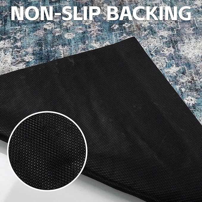 Cat Litter Mat Litter Trapping Mat, 24"x15" Waterproof Urine Proof Litter Box Mat Catcher Mat Non-Slip Washable for Kitty Kitten, Blue