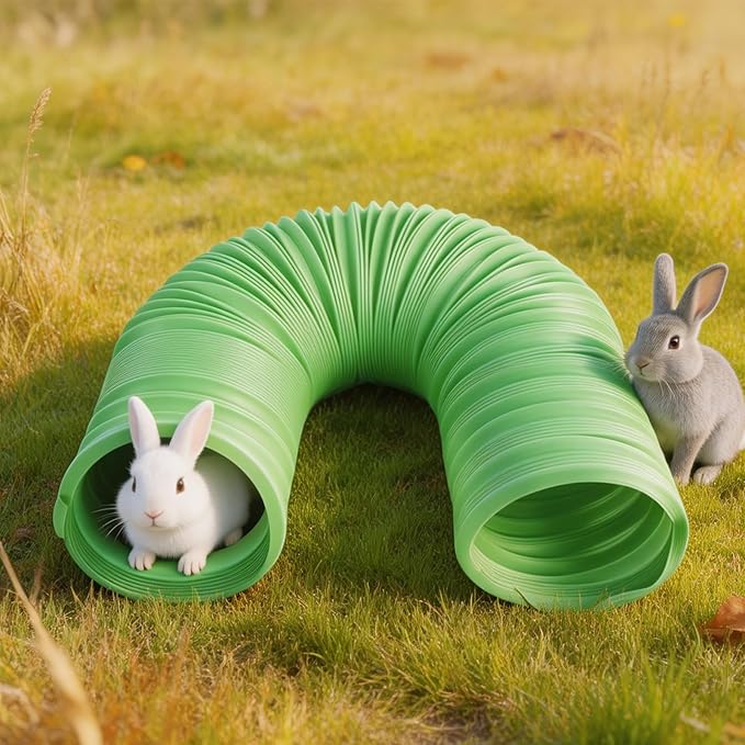 3 Packs Pet Fun Tunnels, Small Animal Tunnel, Foldable Plastic Hamster Tunnel, Tube Pets Hideaway, Pet Mouse Training Hideout Tunnels for Guinea Pigs, Chinchillas, Rats, Ferrets, Dwarf Rabbits