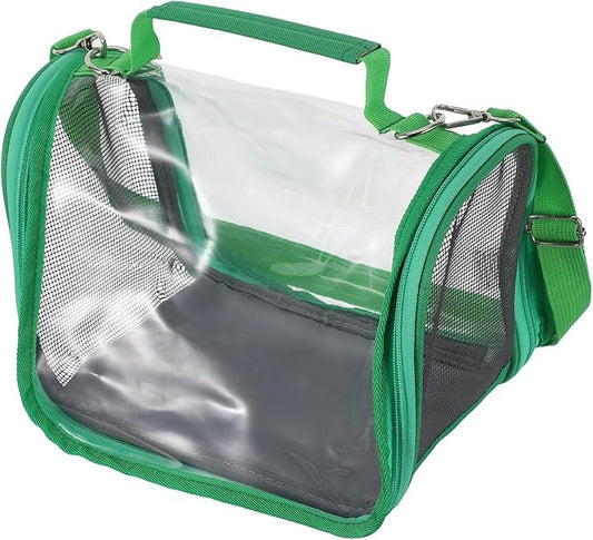 Toddmomy Portable Bird Travel Carrier Bag Lightweight Small Parrot Travel Cage Carrier for Outdoor Trips with Green Compact Design Suitable for Budgies and Small Birds