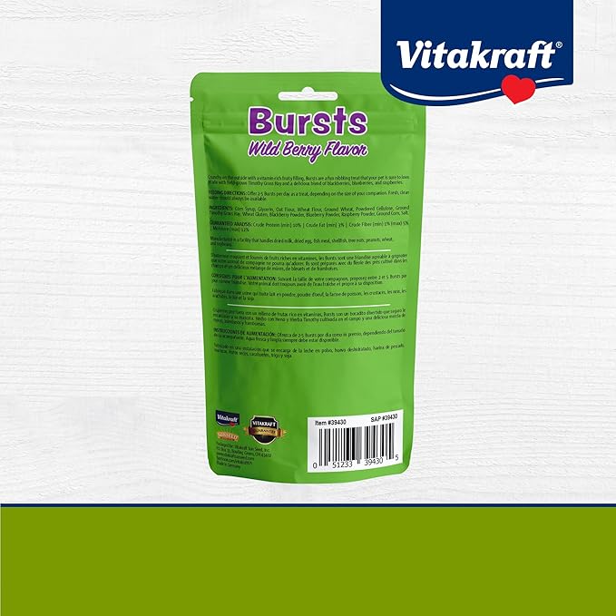 Vitakraft Bursts Small Animal Treat Wild Berry Flavor 5.28 oz