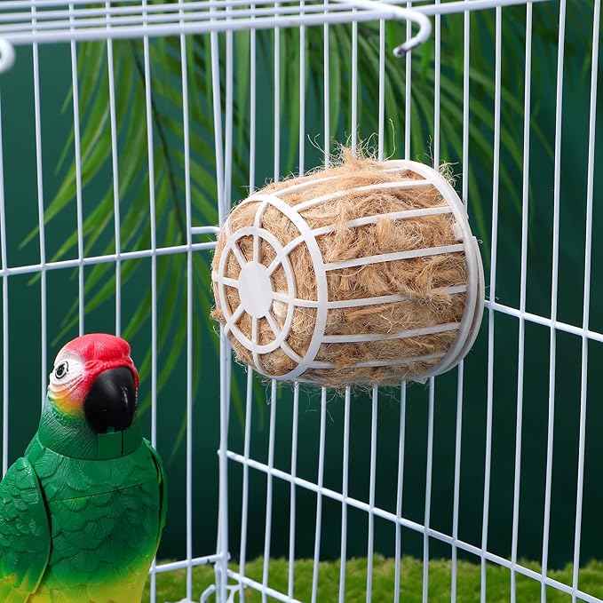 Abaodam Cotton and Jute Bird Nest Material for Small Birds Parakeets Canaries Finches Comfortable Reusable Nesting Pad for Birdhouses and Habitat Decoration