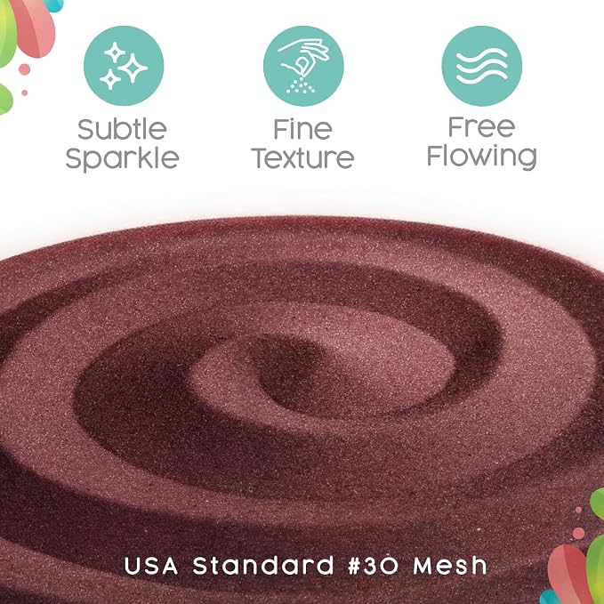 Sandsational Sparkle Burgundy Unity Sand, 1 LB (16 oz), Colored for Weddings, Vase Filler, Home Décor, Terrariums, and More
