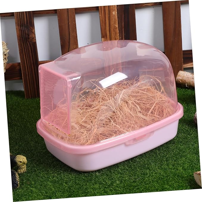 COLLBATH Chinchilla Sand Bath Large Chinchilla Dust Bath for Hamsters Plastic Sand Bathroom
