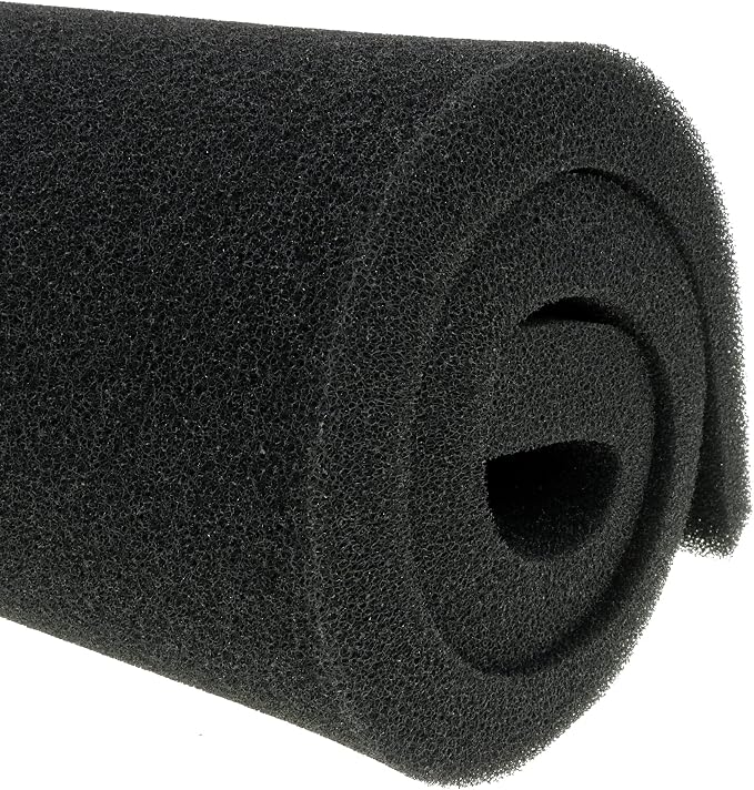 Aquarium Filter Media Foam Material Cut to Fit, 12" x 72" x 1", 30ppi | Bio Pre Filter Sponge Pad Sheet For Fish Tank