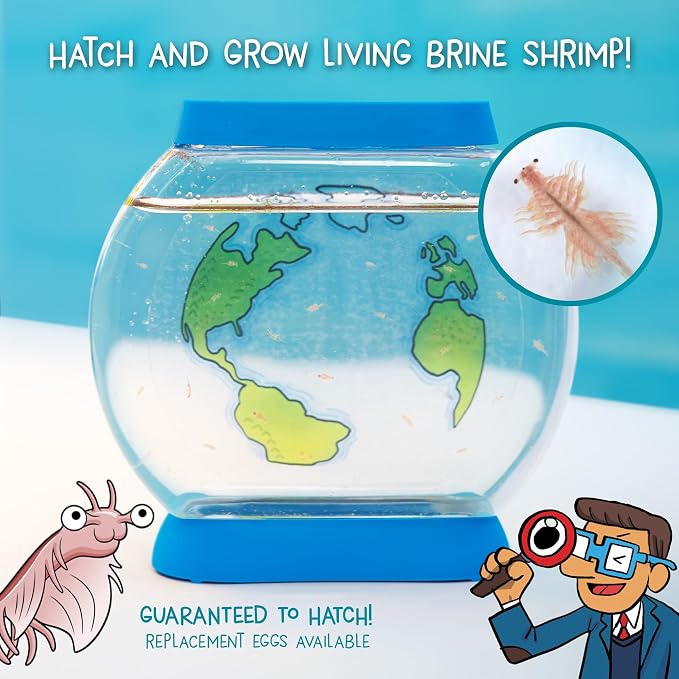 Wow in the World SEA Creatures Aquarium | Hatch & Raise Real Brine Shrimp (Easy Care), Customizable Tank, Companion Audio Content, Bonus Reusable Science Tool, STEM Toy for Kids 6+ by Thames & Kosmos