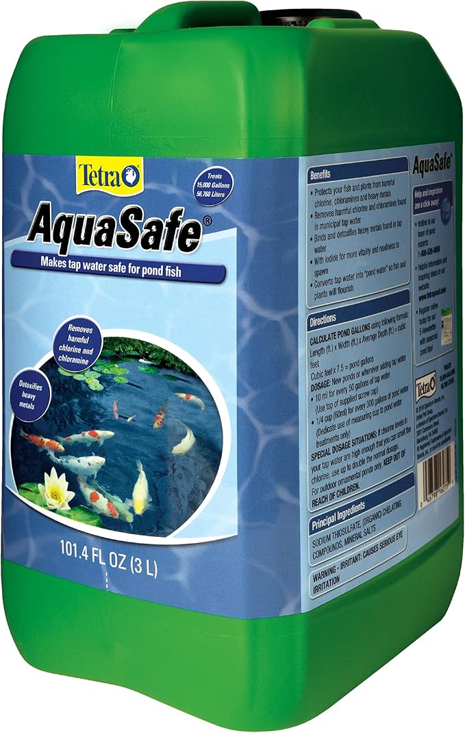 TetraPond AquaSafe 101.4 Ounces, Makes Tap Water Safe For Pond Fish
