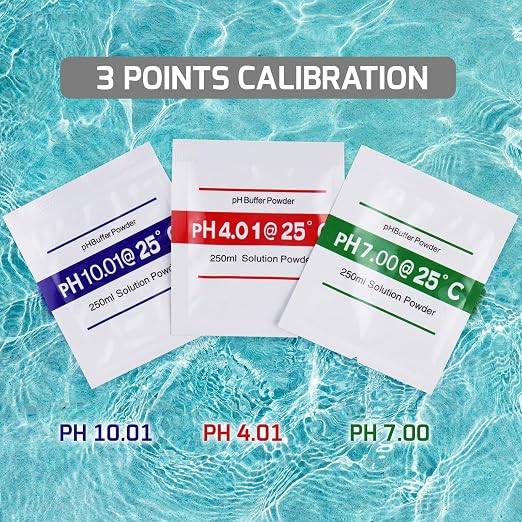 Digital Combo pH & Temperature Meter, Aquarium Thermometer pH Monitor with Automatic Calibration Function for Fish Tank Hydroponics Aquaculture Laboratory